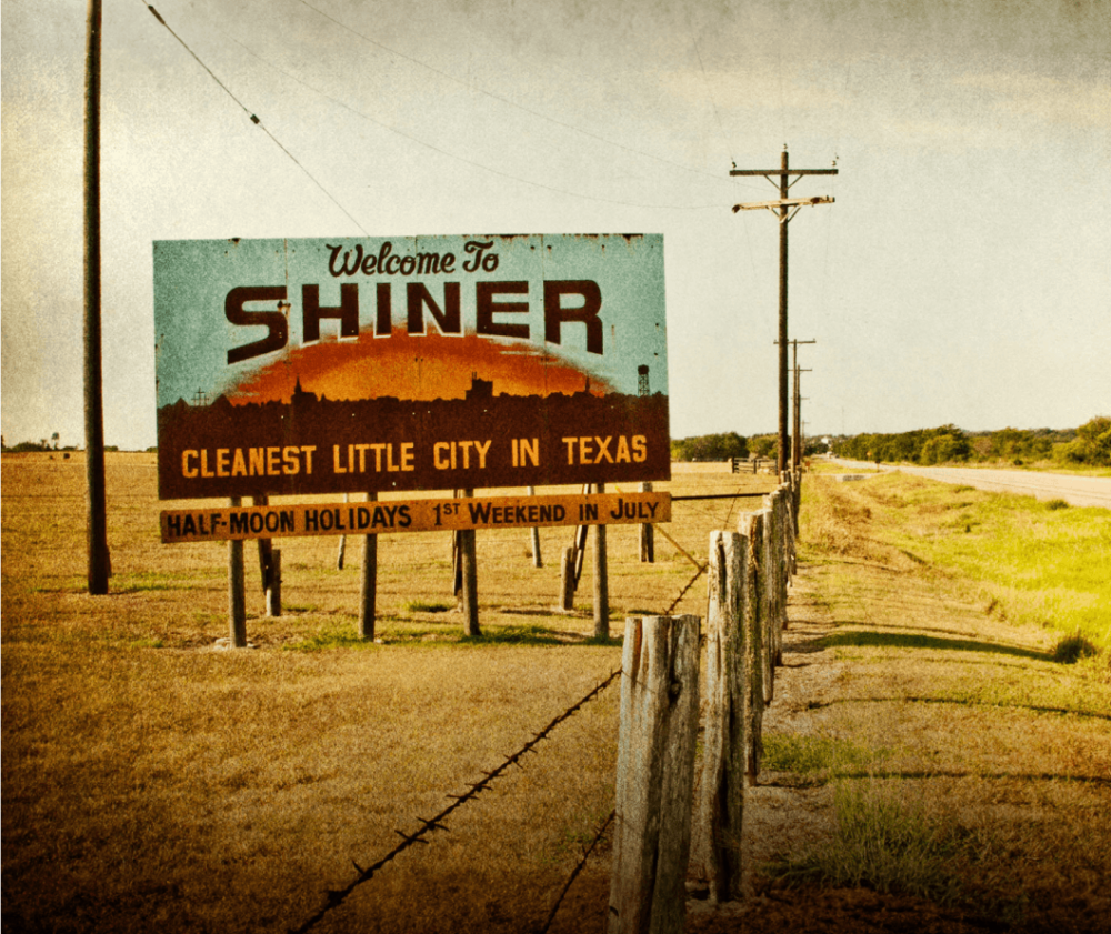 Welcome To Shiner Sign