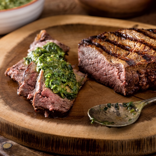 Argentine Style Steak with Chimichurri Sauce