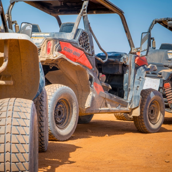 View on Can-Am off-road buggy or sxs lined up
